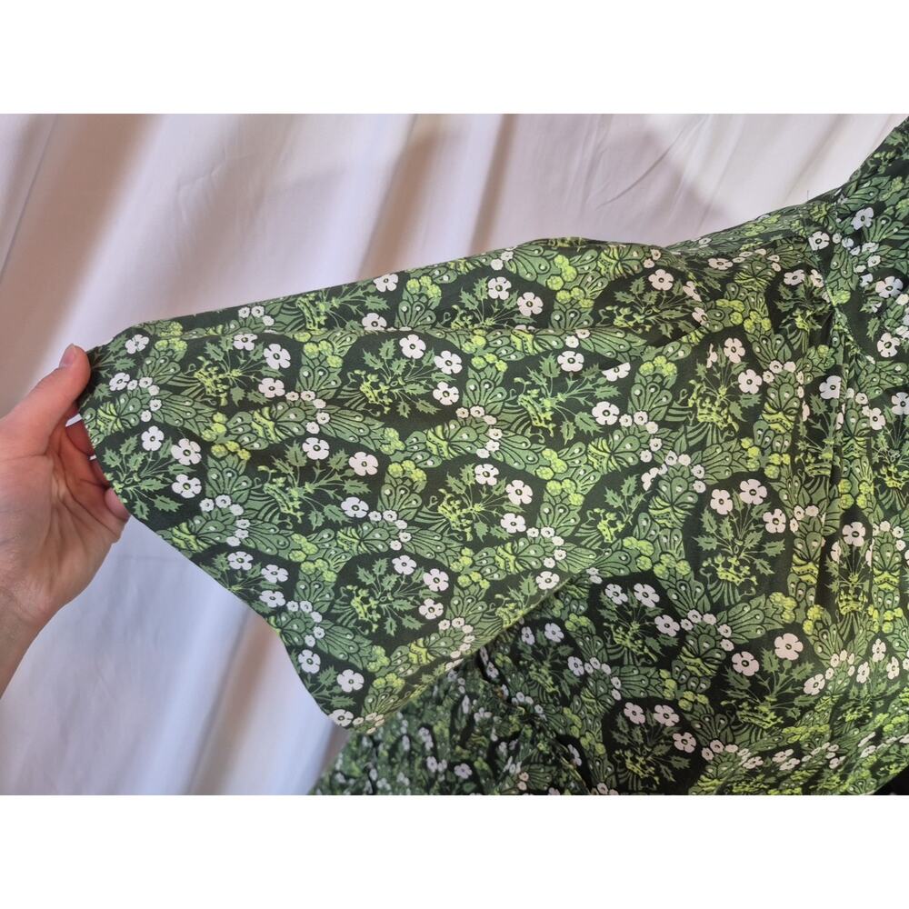 Tuckernuck Dandelion Daze Crawford Green Floral Cotton Mini Dress Small - Picture 4 of 10